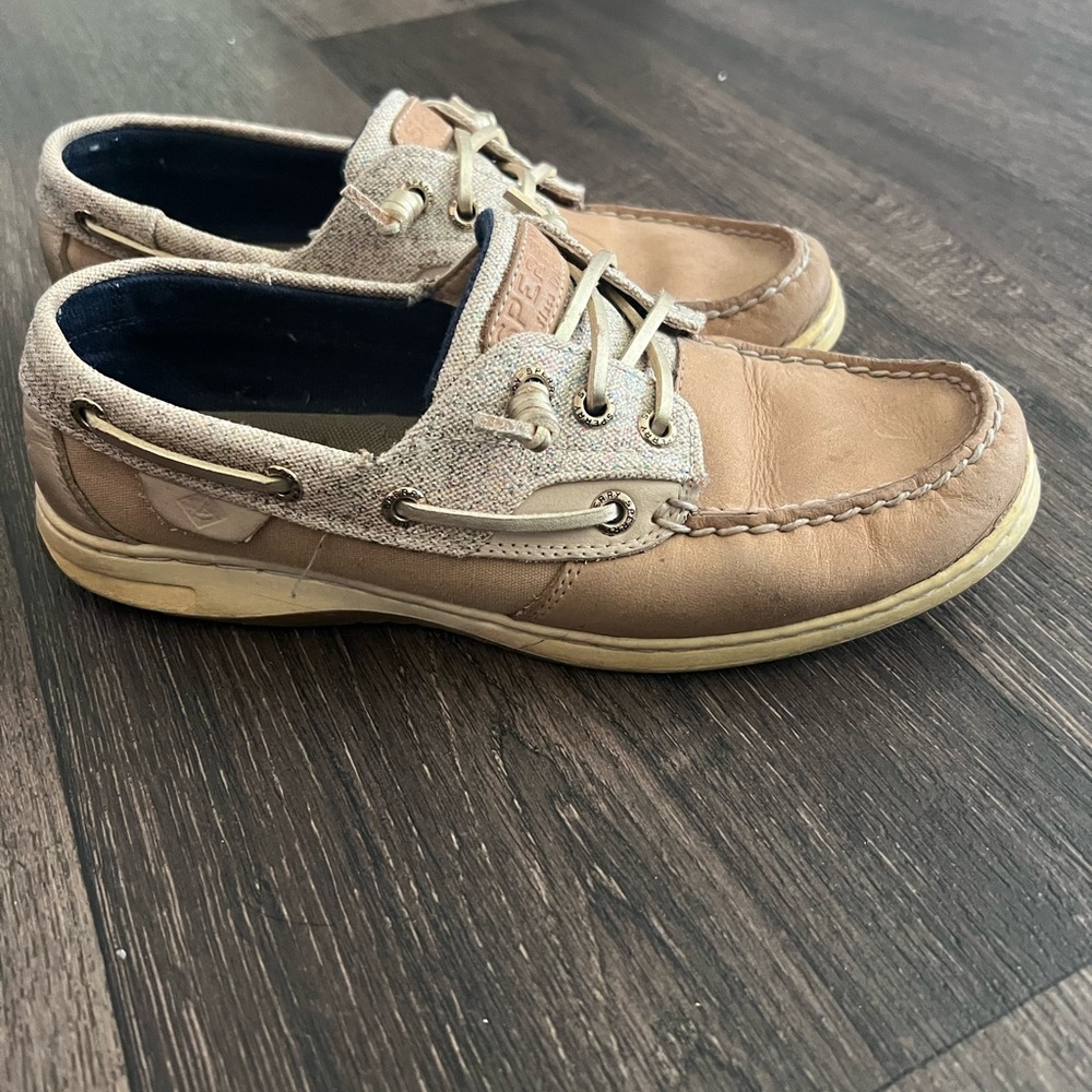 Sperry top sider rose fish sparkle tan Boat Shoes